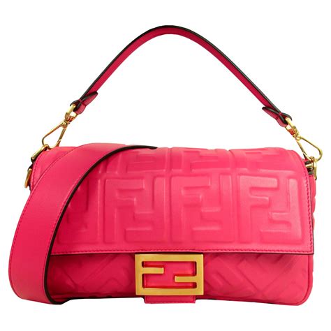 fendi hot pink bag|pink fendi baguette.